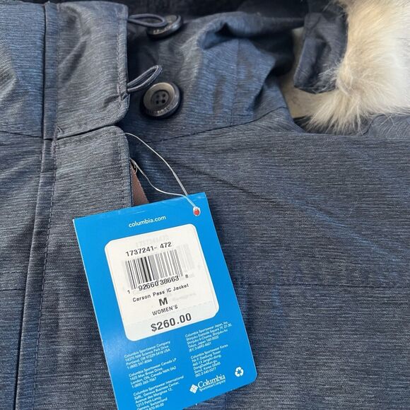 COLUMBIA Carson Pass InterChange Jacket DarkNocturnal Waterproof Women Sz M NWT - Picture 9 of 16